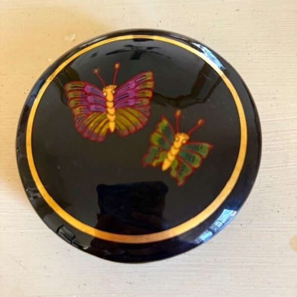 Mid Century Butterfly Enamel Coasters 6 - Picture 1 of 2